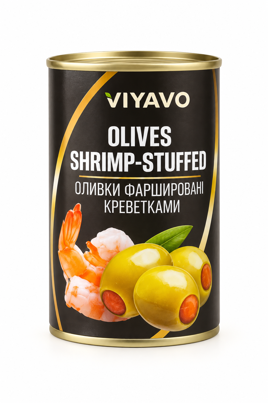Оливки VIYAVO фаршировані креветками, 280 г