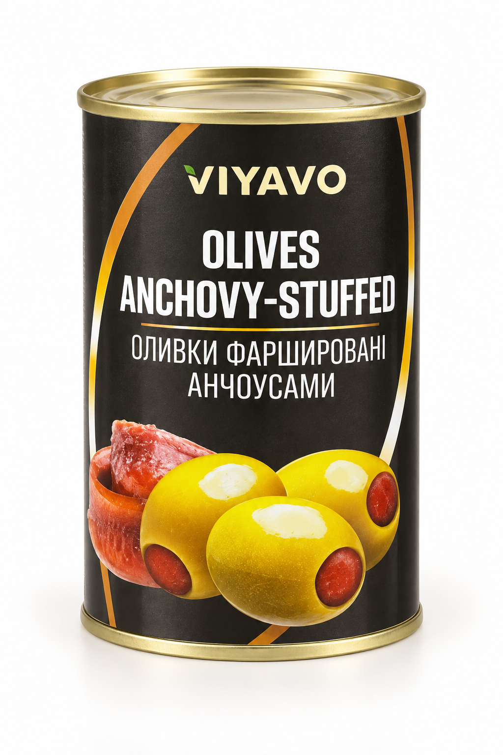 Оливки VIYAVO фаршировані анчоусами, 280 г