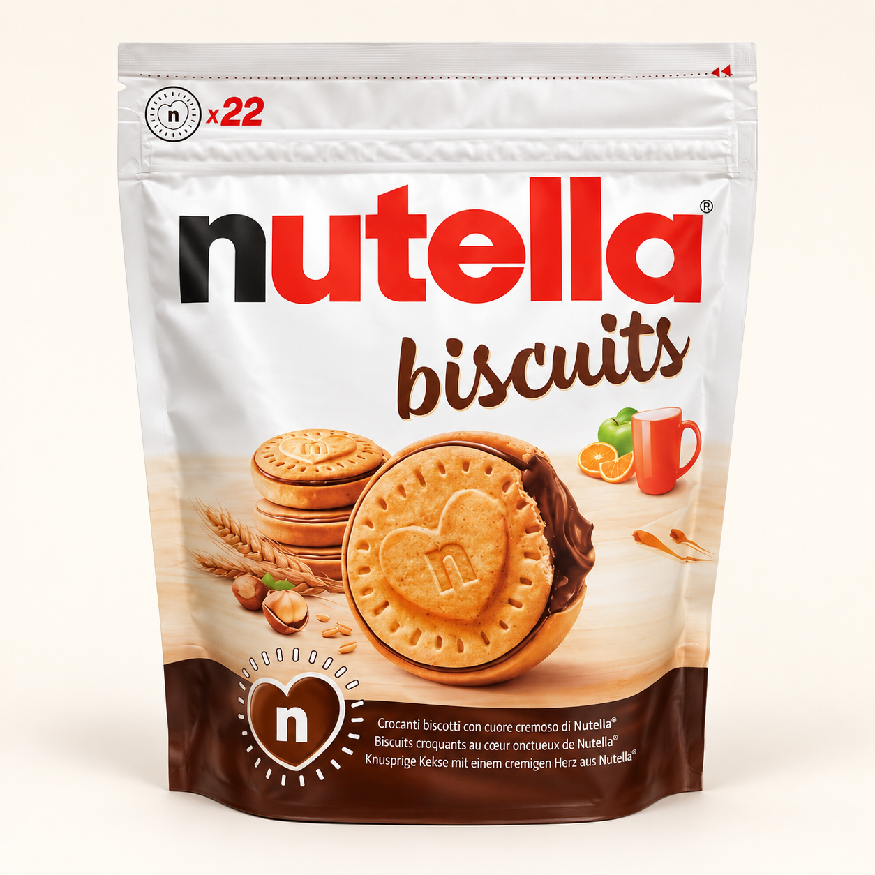 Печиво Nutella Biscuits з кремовою начинкою, 304 г