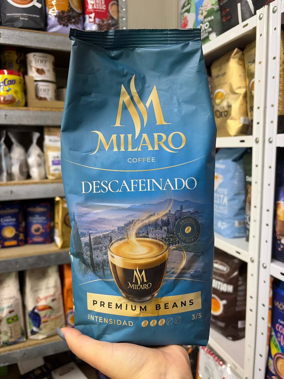 Кава в зернах Milaro Descafeinado Без кофеїну, 1 кг
