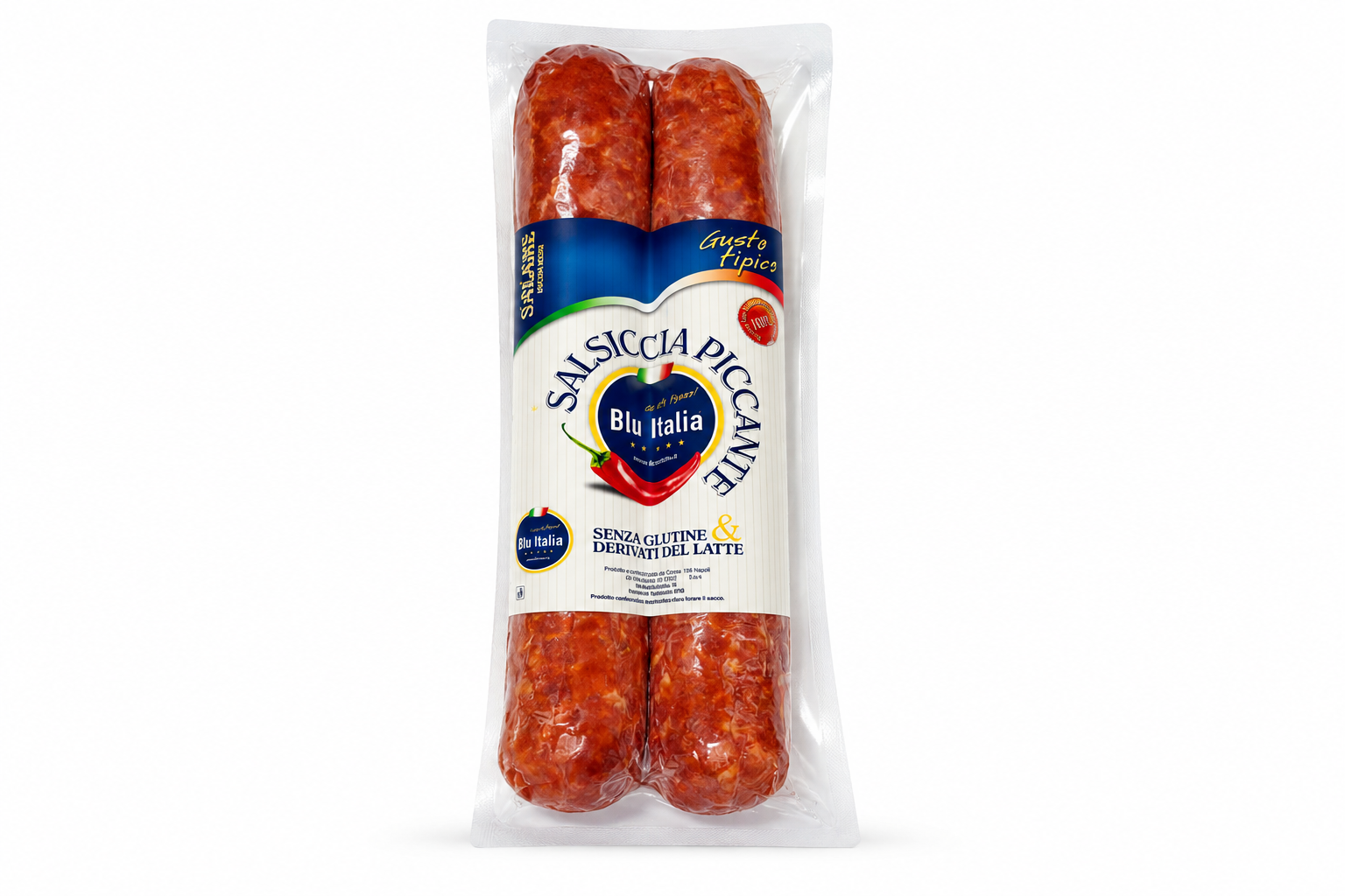Салямі Blu Italia Salsiccia Piccante, спайка 2 шт. ~1,2 кг