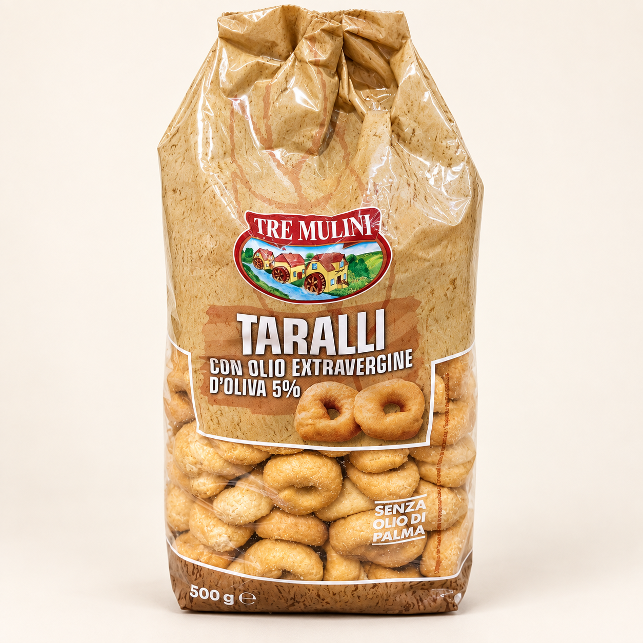 Тараллі Tre Mulini з оливковою олією Extra Virgin, 500 г