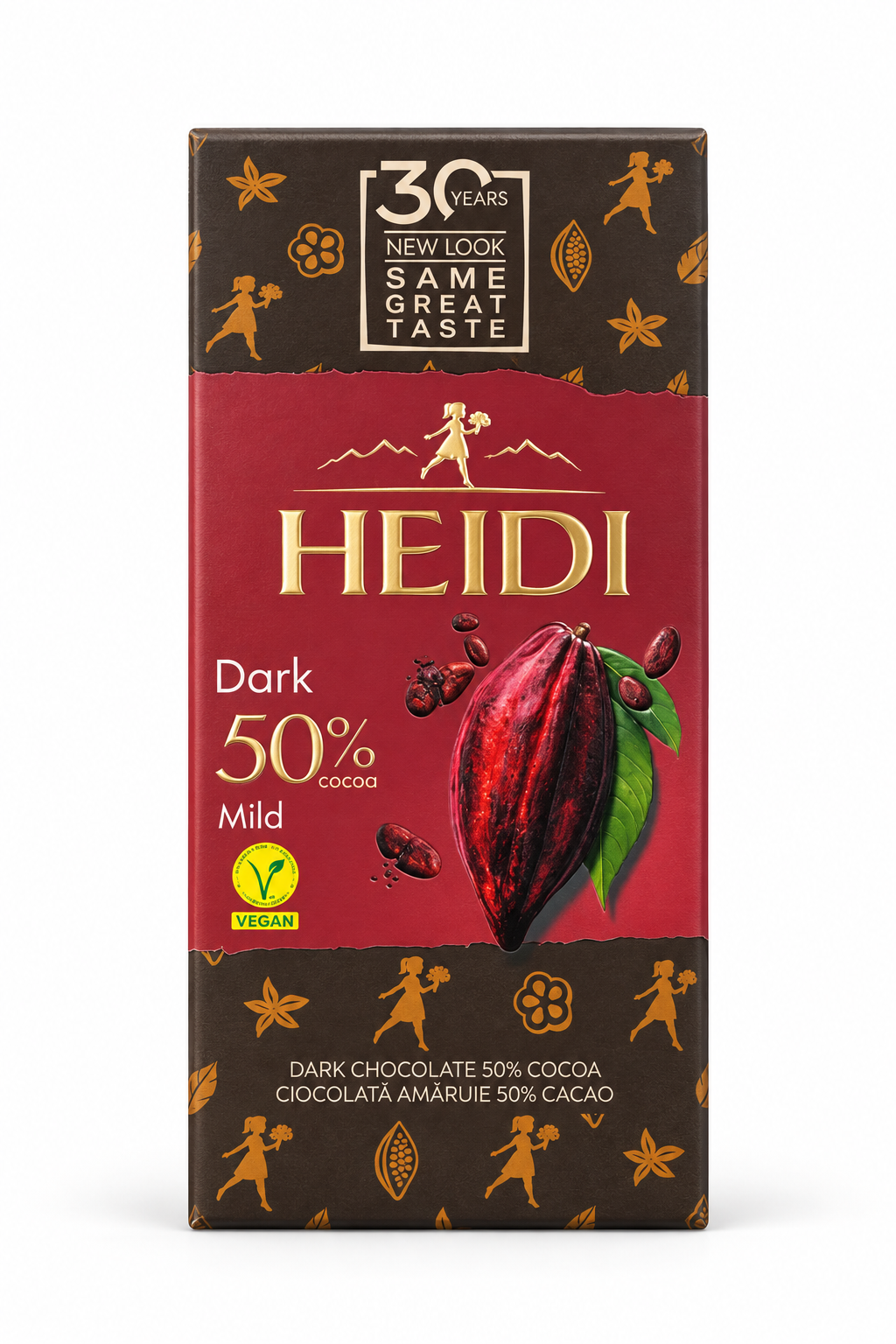 Шоколад Heidi Dark 50% Cocoa Mild 80 г