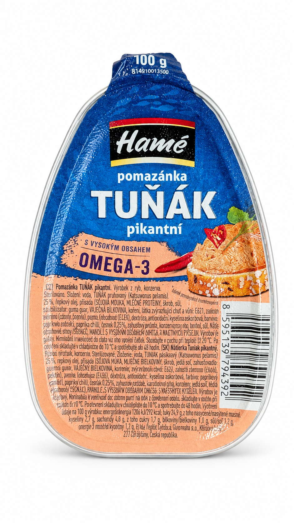 Намазка з тунця Hame Pikanti, 100 г