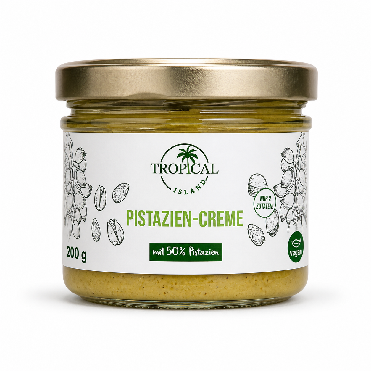 Фісташковий крем Tropical Island, 50% фісташок, 200 г