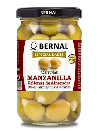 Оливки Bernal фаршеровані мегдалем 300g