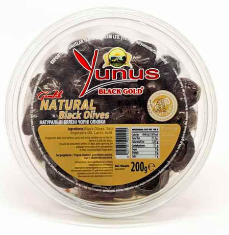 Yunus Black Olives 200g