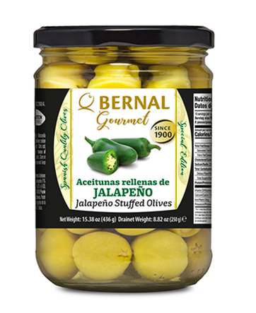Bernal Aceitunas Rellenas de Jalapeño 436g