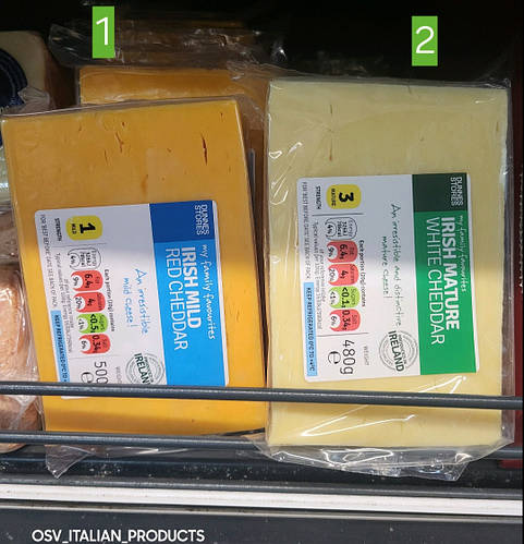 Чедер брусок 500г(Ірландія )