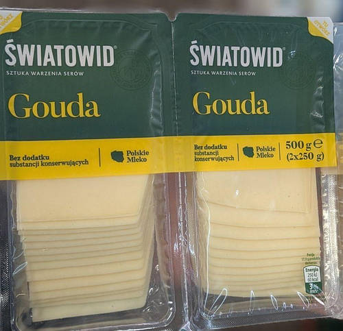 Сир гауда 500g( нарізка SWIATOWID )